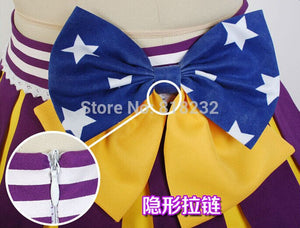 Love Live School Idol Project Tojo Nozomi Cheerleader Tee Dress Uniform Outfit Anime Cosplay Costumes - CosCouture