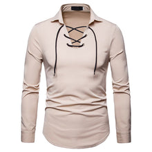 Load image into Gallery viewer, Brand White Men Shirt Long Sleeve Chemise Homme 2018 Scottish Jacobite Ghillie Kilt Mens Slim Fit Dress Shirts Casual Camisa XXL - CosCouture
