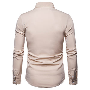 Brand White Men Shirt Long Sleeve Chemise Homme 2018 Scottish Jacobite Ghillie Kilt Mens Slim Fit Dress Shirts Casual Camisa XXL - CosCouture