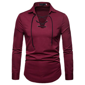 Brand White Men Shirt Long Sleeve Chemise Homme 2018 Scottish Jacobite Ghillie Kilt Mens Slim Fit Dress Shirts Casual Camisa XXL - CosCouture