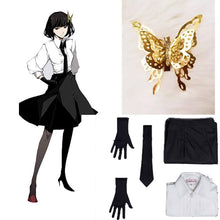 Load image into Gallery viewer, Cosroad Anime Bungo Stray Dogs Akiko Yosano Cosplay Costumes School Uniform Suit Akiko Yosano Halloween Plays Wig - CosCouture
