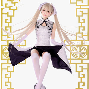 Anime Yosuga no Sora Men Women Cheongsam Lolita Dresses Kasugano Sora Cosplay Costumes Sexy Chinese gown Dress - CosCouture
