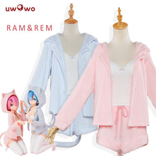 Load image into Gallery viewer, UWOWO Re:Life in a different world from zero Cosplay Rem Ram Sexy Cat Ear Ver Costume Women Anime Re zero Cosplay Pajamas - CosCouture
