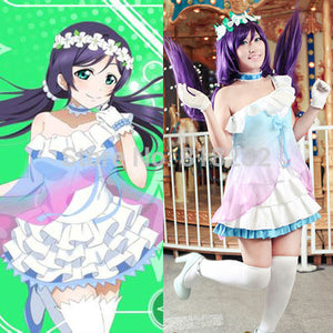 Love Live School Idol Project Dreams Gate Nozomi Tojo Chiffon Tee Dress Uniform Outfit Anime Cosplay Costumes - CosCouture