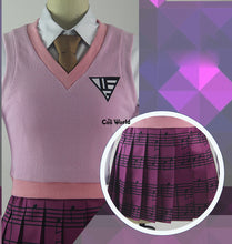 Load image into Gallery viewer, Danganronpa V3: Killing Harmony Akamatsu Kaede JK School Uniform Shirt Sweater Skirt Outfit Games Cosplay Costumes - CosCouture
