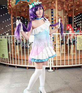 Love Live School Idol Project Dreams Gate Nozomi Tojo Chiffon Tee Dress Uniform Outfit Anime Cosplay Costumes - CosCouture
