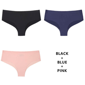 CINOON 3Pcs/Lot Seamless Panty Set Underwear Female Comfort Intimates Fashion Low-Rise Briefs Panties Women Sexy Lingerie