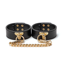 Load image into Gallery viewer, BLACKWOLF BDSM Bondage Kits Genuine Leather Restraint Set Handcuffs Collar Gag Rabbit Vibrators Adult Sex Toys For Women Couples
