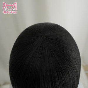 【AniHut】Jabami Yumeko Wig Kakegurui Cosplay Wig Women Black 100cm Heat Resistant Synthetic Hair - CosCouture