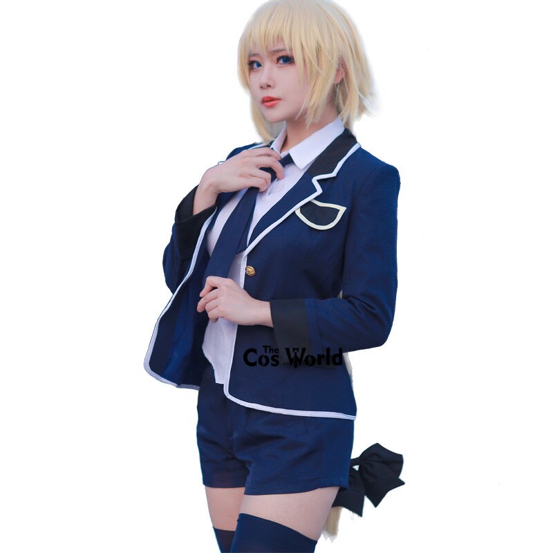 Fate Apocrypha Joan of Arc School Uniform Suits Jacket Coat Pants Outfit Anime Cosplay Costumes - CosCouture