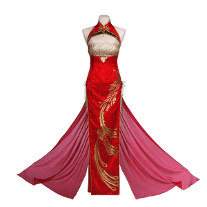 Game Azur Lane Taihou Cheongsam Ver. Cosplay Costume Aircraft Carrier Sexy Women Dress - CosCouture