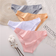 Load image into Gallery viewer, 4PCS/Set Women&#39;s cotton briefs Sexy Low Waist Female Underpants Elasticity Comfortable Underwear Women&#39;s panties Lingerie M-XXL
