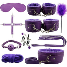 Load image into Gallery viewer, Leather BDSM Kit Bondage Set Adult Toys Sex Games Handcuffs Whip sm Sex Toy Kits Exotic Accessories Erotic Sex Toys for Couples
