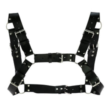 Load image into Gallery viewer, Women Men Sexy Punk Chest Harness Adjustable Caged Metal Body Chain PU Leather Choker Statement Necklace Party Clubwear
