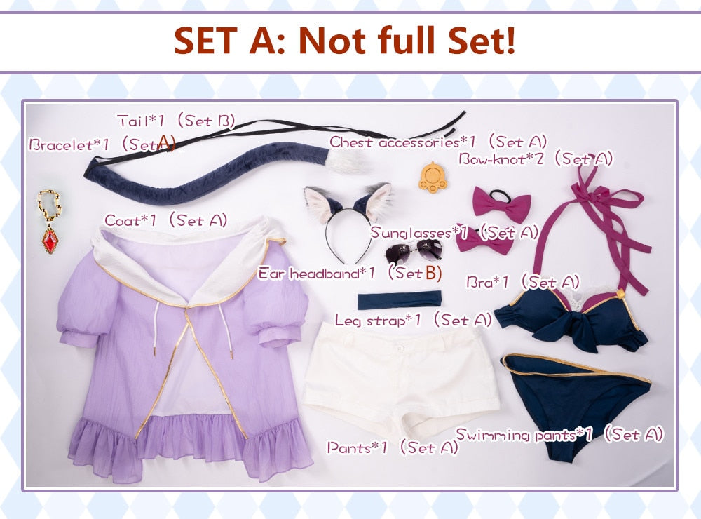 Game Princess Connect! Re:Dive Kyaru/Kiruya Momochi Kyaru Swimsuit Cosplay Costume New Swimwear Bikini Costumes - CosCouture
