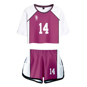 Bokuto Kotaro Cosplay Costume Haikyuu Akaashi Keiji Shirt Shorts Sports Uniform Men High School Volleyball Club Women99 - CosCouture