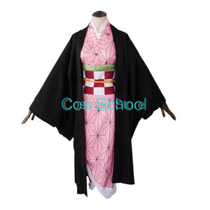 Cos School  Kamado Nezuko Tanjirou Kimono Suit Demon Slayer Kimetsu no Yaiba Cosplay Costumes Tomioka Giyuu Kimono Uniforms - CosCouture