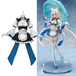 Anime Nekopara Cosplay Dresses Chocolat Maid Outfit Vanilla Costume La Soleil Women Wigs Halloween Racing Girl Costumes - CosCouture