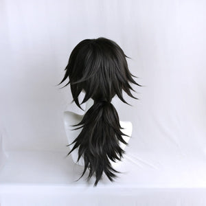 Demon Slayer Kimetsu no Yaiba Tomioka Giyuu Black Ponytail Wig Cosplay Costume Men Women Heat Resistant Synthetic Hair Wigs - CosCouture