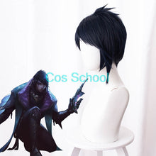 Load image into Gallery viewer, Cos School Aphelios Wig LOL League of Legends Aphelios Cosplay Wigs Blue Short Hair+Wig Cap Halloween Game Play Wigs - CosCouture
