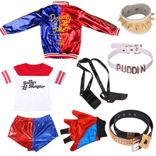 Load image into Gallery viewer, New Harley Quinn Cosplay Costumes Adult Women  Suit with Wig Gloves - CosCouture
