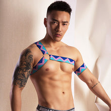 Load image into Gallery viewer, CLEVER-MENMODE Harness Bondage Costume Men Sexy Chest Shoulder Elastic Belt Harness hombre Body bdsm Stage Clubwear Lingerie
