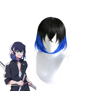 Anime Demon Slayer Kimetsu no Yaiba Hashibira Inosuke Short Wig Cosplay Costume Heat Resistant Synthetic Hair Men Women Wigs - CosCouture