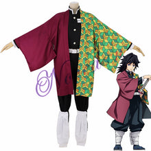 Load image into Gallery viewer, Anime Kimetsu no Yaiba Cosplay Costume Demon Slayer Agatsuma Zenitsu Cosplay Clothing Kimono Halloween Costume For Adult Men - CosCouture
