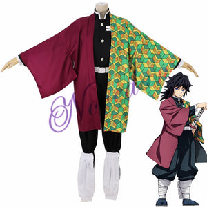 Anime Kimetsu no Yaiba Cosplay Costume Demon Slayer Agatsuma Zenitsu Cosplay Clothing Kimono Halloween Costume For Adult Men - CosCouture