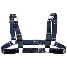 Load image into Gallery viewer, Women Men Sexy Punk Chest Harness Adjustable Caged Metal Body Chain PU Leather Choker Statement Necklace Party Clubwear
