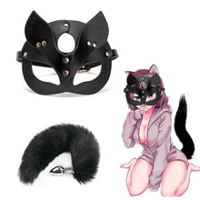 Load image into Gallery viewer, BLACKWOLF BDSM Bondage Kits Genuine Leather Restraint Set Handcuffs Collar Gag Rabbit Vibrators Adult Sex Toys For Women Couples

