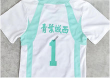 Load image into Gallery viewer, Haikyuu Kageyama Tobio Aoba Johsai Koushi Sugawara Oikawa Tooru Cosplay Costume kneepads Uniform High School Volleyball full set - CosCouture
