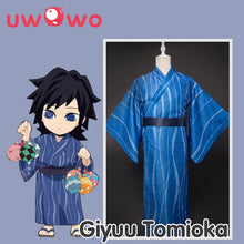 Load image into Gallery viewer, Anime  Demon Slayer Giyuu Tomioka Cosplay Costume Summer Version Kimono Outfit for Women Pajamas Halloween - CosCouture
