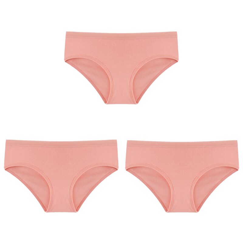 CINOON 3PCS/Set Women's Panties Cotton Underwear Solid Color Briefs Girls Low-Rise Soft Panty Women Underpants Female Lingerie