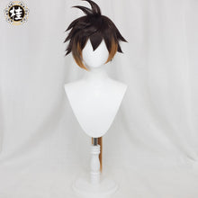 Load image into Gallery viewer, Cosplay Wig Zhongli Game Genshin Impact Gradient Long Braid 100cm Dark Brown Gradient Orange Hair Heat Resistant - CosCouture
