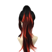 Load image into Gallery viewer, Demon Slayer Kimetsu no Yaiba Kokushibou Michikatsu Tsugikuni Yoriichi Ponytail Wig Cosplay Costume Heat Resistant Hair Wigs - CosCouture
