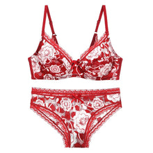 Load image into Gallery viewer, DaiNaFang Womens Push Up Underwear Sexy BCDE Cup Plus Size Lingerie Lace Print Embroidery Panties Bra Sets For Lady
