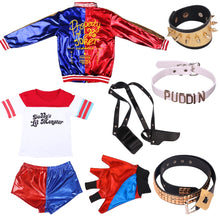 Load image into Gallery viewer, New Harley Quinn Cosplay Costumes Adult Women  Suit with Wig Gloves - CosCouture
