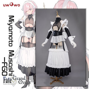 Anime Fate Grand Order/FGO Miyamoto Musashi Douji Ver. Maid Uniform Cosplay Costume - CosCouture