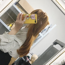 Load image into Gallery viewer, EVA Asuka Langley Soryu Long Orange Heat Resistant Synthetic Hair with 2 Ponytail Clips + Free Wig Cap / Prop Hairpin Headwear - CosCouture
