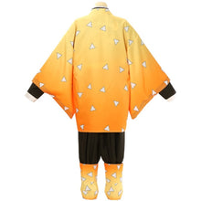 Load image into Gallery viewer, Anime Demon Slayers Kimetsu no Yaiba Agatsuma Zenitsu Cosplay Costume Women Kimono Uniform Halloween Christmas Party clothes
