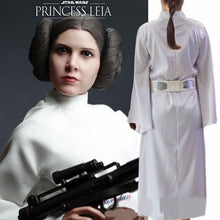 Load image into Gallery viewer, Princess Leia Slave Cosplay Costume White Long Dress Robe Gown Sets - CosCouture
