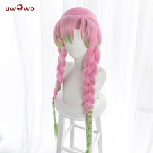 Load image into Gallery viewer, UWOWO Kanroji Mitsuri Wig Kimetsu No Yaiba Demon Slayer Cosplay Pink Synthetic Heat Resistant Hair - CosCouture
