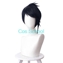 Load image into Gallery viewer, Cos School Aphelios Wig LOL League of Legends Aphelios Cosplay Wigs Blue Short Hair+Wig Cap Halloween Game Play Wigs - CosCouture
