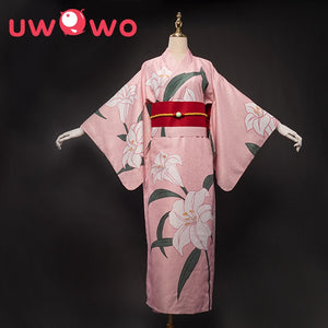 Anime  Demon Slayer: Kamado Nezuko Cosplay Costume Summer Version Kimono Outfit for Women Pajamas Halloween - CosCouture