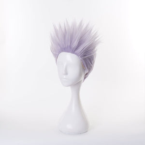 Gojo Satoru Cosplay Wigs Anime Jujutsu Kaisen Gojo Short Heat Resistant Synthetic Hair with Wig Cap - CosCouture