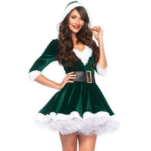 Load image into Gallery viewer, Women Christmas Dress Sexy Santa Claus Hoodie Cosplay Costumes Women Evening Party Clothes Winter Warm Dresses Vestidos De Festa
