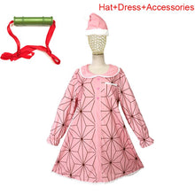 Load image into Gallery viewer, 2020 Christmas Costume Kamado Nezuko Cosplay Dress Demon Slayer Nezuko Wig And Shoes Woman&#39;s Clothing Accessories Gift - CosCouture
