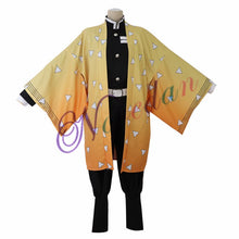 Load image into Gallery viewer, Anime Kimetsu no Yaiba Cosplay Costume Demon Slayer Agatsuma Zenitsu Cosplay Clothing Kimono Halloween Costume For Adult Men - CosCouture

