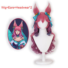 Load image into Gallery viewer, 2020 Game Ahri Cosplay Costume LOL Ahri Spirit Blossom Wigs The Nine-Tailed Fox Costume Halloween Woman Dress Game Uniform Set - CosCouture
